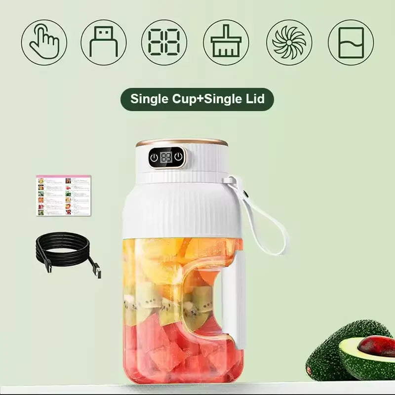 Portable Juicer Cup with Digital Display – Multifunctional